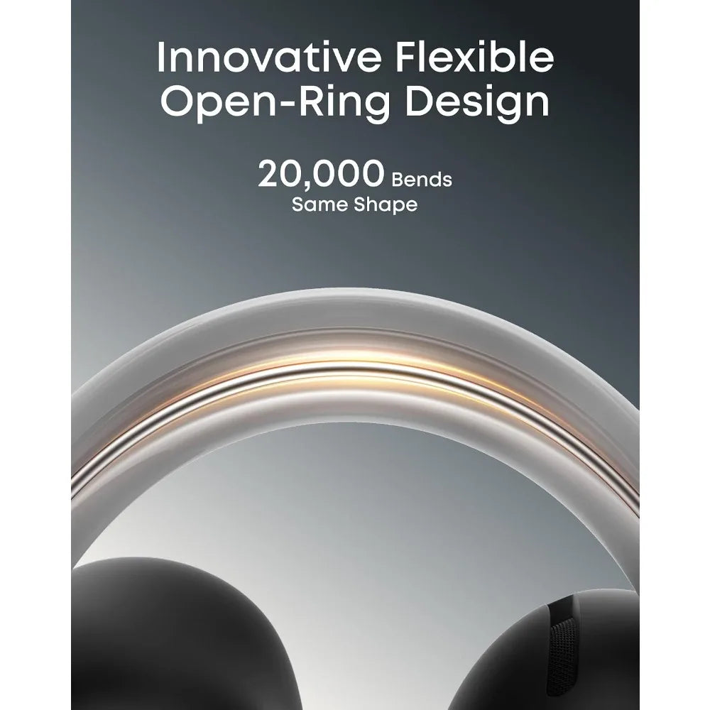 Open-Ear Clip-On Headphones with Clear Calls, Comfortable Fit and Powerful Bass